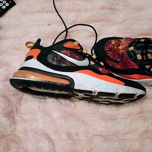 Nike Air Max Black and Orange Galaxy Sneakers